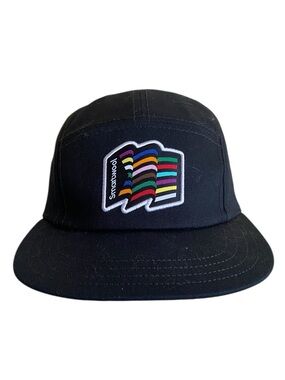Smartwool Pride 5 Panel Hat Black Rainbow Logo Cap Cotton Adjustable Outdoor NEW
